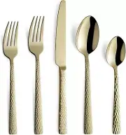 Amefa Felicity 20pc Flatware Set, 18/0 Stainless Steel, Champagne