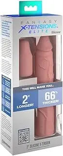 Fantasy X-Tensions Elite 2'' Silicone Extension - Flesh - Flesh 5.1 cm Penis Extender Sleeve