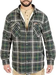 [Smith's Workwear] Men's Sherpa-Lined Cotton Flannel Shirt Jacket