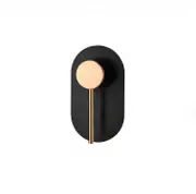 INS Roul Matt Black & Rose Gold Round Wall Mixer