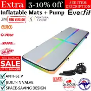 Everfit 3M Air Track Mat Gymnastics Tumbling Exercise Inflatable Mats with Pump