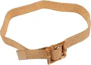 [FOMIYES] Ladies Elastic Stretch Straw Woven Belt with Wooden Buckle Stylish Boho Braided Design for Women Casual Ethnic Fashion Accessory Comfortable Fit for Everyday Wear