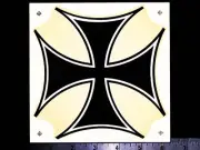 MALTESE Iron Cross - Orig. Vintage 60’s Racing Water Slide Decal Ed Roth NHRA 6"