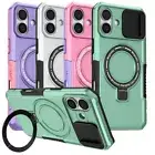 Shockproof Magnetic MagSafe Kickstand Case For iPhone 16 15 Pro Max 14 13 12 11