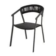 Deck Outdoor Concepts Auto Rope Outdoor Rope Dining Chair in Charcoal
