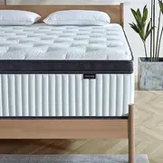 Tegeniss Queen Mattress, 12 Inch Queen Size Mattress in a Box,Memory Foam Hybrid Mattress,with Individual Pocket Spring for Motion Isolation & Silent Sleep, Pressure Relief,Plush Firmness.