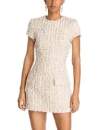Sergio Hudson Tweed Mini Dress