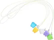 Cabilock 5pcs Cute Plastic Tooth Storage Cases for Decorative Necklace Organizer for Lost Teeth Collection Classroom Party Supplies