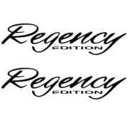 Regency Boats Logo Decals 150965 | 11 1/2 x 2 7/8 Inch Black (Pair)