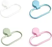 BESPORTBLE 2pcs No Drilling Towel Holder Ring Kitchen Hand Towel Holder Self-Adhesive Abs Strong Construction