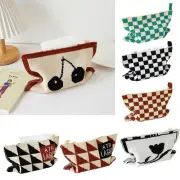 Foldable Paper Storage Box Dustproof Checkerboard Napkin Cover Living Room