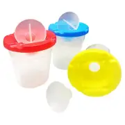 Kids Paint Cup Set, 3 x 200ml, Non-spill, 3 Lids for Drawing, Easy Clean