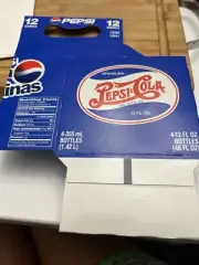1970’s Pepsi Cardboard 4-12 Oz Bottle Carrier/Display