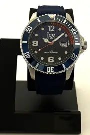 ICE STAINLESS STEEL WATCH WITH BLUE FACE AND BLUE SILICON BAND ICE015774