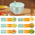 Salad Spinner Multifunctional Lettuce Spinner with 6 Blade Slicer FlWcQ
