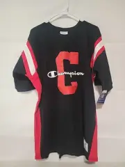 Champion Mens X-Large Reverse Weave Spellout Cotton Sweater Short Sleeve Shirt