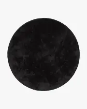 245' Round | Machine Washable Runner Rug | Kid & Pet Friendly | Indoor Rug | Ink Black Plush Rug | Ruggable
