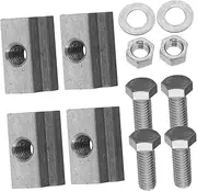 COMPUKAS 4 Sets Stainless Steel T Slot Nuts for Truck Bed Rails Resistant Hardware for Trailer Tie Down Easy Installation and Wide Compatibility for Pickup Truck Decks