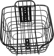 MUELODSIC Hanging Bike Basket Reinforced Front Storage Container with Lid Spacious Electric Bike Accessories for Groceries and Personal Items Compatible with Road and Mountain Bikes