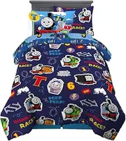[Franco] Thomas & Friends Kids Bedding Super Soft Comforter and Sheet Set with Sham, 5 Piece Twin Size, (Officially Licensed Product)