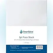 SmartSolve Water Soluble Paper, 3pt – White 8.5’’x11’’ Biodegradable Craft Paper, Printer Paper and Drawing Paper, Environmentally Friendly Printing Paper That Dissolves in Water (25 Sheets)