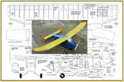 Model Airplane Plans (FF): Twin Lizzie 30" Wingspan for ½A Engines (R/C or EP?)