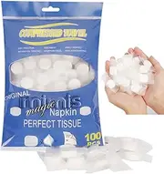100 PCS Portable Compressed Towel Tablets，Mini Tablets Towels,Compressed Hand Wipe Coin Tissues Camping Wipes for Home Beauty Outdoor Sport and Other Outdoor Activities Blue (Bule)