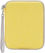 Jeachan Case for Yoto Cards, Soft Portable Folder With Zipper & 80 Pockets for Player & Mini Audiobook Cards, Binder Holder With Sleeves for Travel (Yellow)