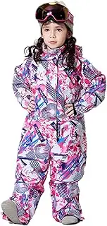 [7HAHA3] Baby Girl One-Piece Ski Suit Children's Snowsuit Snowboard Ski Kids Warm Waterproof & Windproof Skiing Set