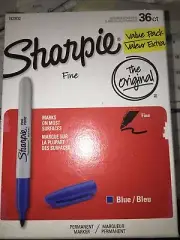 sharpie permanent markers fine point Blue 36ct