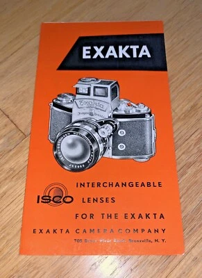 1960's EXAKTA INTERCHANGEABLE LENSES - ISCO - EXAKTA CAMERA CO.