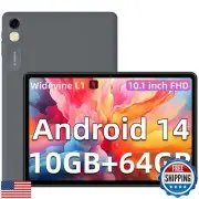 JIKOCXN Android 14 Tablet 10 inch Tablets, Octa Core 1280 * 800 Display Andro