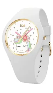 Ice Fantasia watch with white silicon strap 016721-S