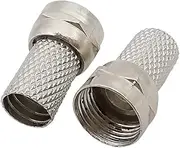 5/10/20/50Pcs F-Type 75-5 Twist-on Coaxial Cable Connector F Male Plug for RG6 TV Satellite Antenna Coax Cable Adapter(20Pcs)