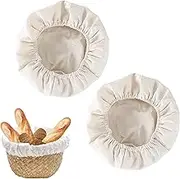 2 PCS Bread Proofing Basket Cover, 9 Inch Round Bannetons Basket Liners, Home Baking Banton Sourdough Proofing Basket Cloth Covers