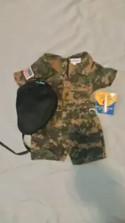 Build A Bear Military Outfit With Beret.
