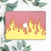 Yellow Red Fire Flames Aesthetic Hard Case For Macbook Pro 13 14 15 16 Air 13
