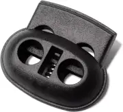 Plastic Cord Locks Spring Toggle Stopper Double Hole Cord Locks for Drawst