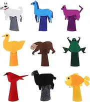 Cute Animal Finger Puppets 9pcs Set Soft Felt Hand Puppets for Toddlers Educational Toys for Boys and Girls