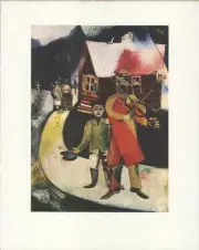 MARC CHAGALL The Violinist 19.75" x 15.75" Offset Lithograph 1990 Modernism
