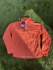 Zero Restriction Z425 1/4 Zip Performance Pullover Flame Heather Mens M