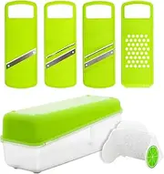 Kleva Swifty Mandolin Slicer - Slice Shred, Dice, Julienne in Seconds with Handy Storage Container