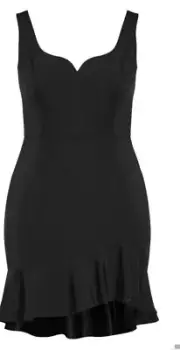 City Chic Small Dress Mini Cherish Black Plus Size 16