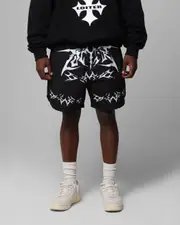 [LOITER] Loiter Stacked Metal Walk Shorts Black - Size L L Black