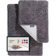 Bathroom Rugs Sets 2 Piece Plush Bath Mat Set Quick Dry Soft Chenille Bathroom