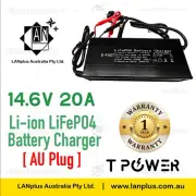 12V 20A Lithium Battery Charger For LiFePO4 Battery AC240V to DC14.6V AU plug