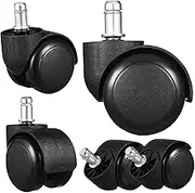 DOITOOL 5pcs Heavy Duty Chair Wheels Replacement Swivel Casters for Office Chairs Smooth Rolling Roller Wheels No Damage to Hardwood and Carpet Floors