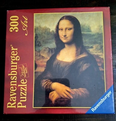 New Sealed Ravensburger 300 Piece Mona Lisa Art Puzzle Leonardo DaVinci