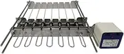 Tabletop Auto Flip Rotisserie Kit Universal Replacement Skewer Kebab Barbecue Grill Quick Install spit Outdoor Camping BBQ (DS7D)