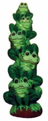Frog Froggy Toad Stack Unpainted Ceramic Bisque Ready To Paint
